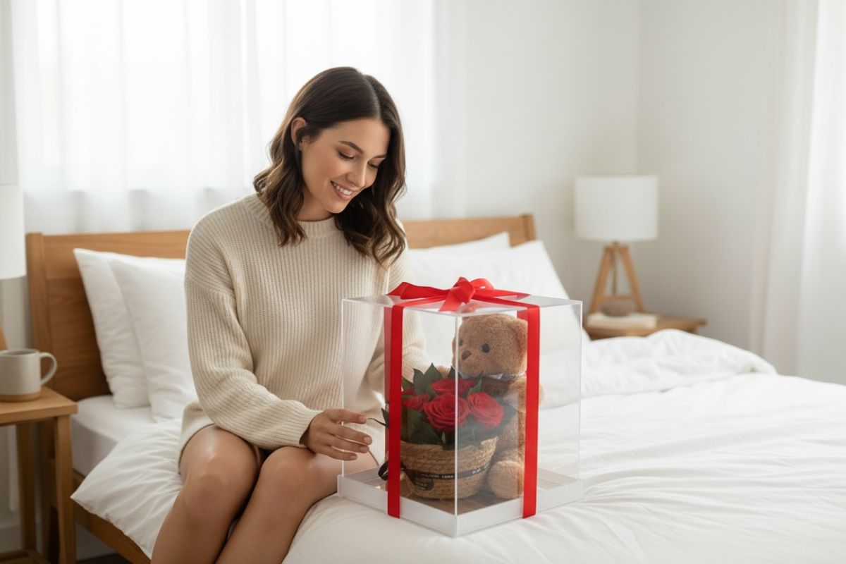 Luxus-Teddybär-Box – 5 Premium-Kryorosas