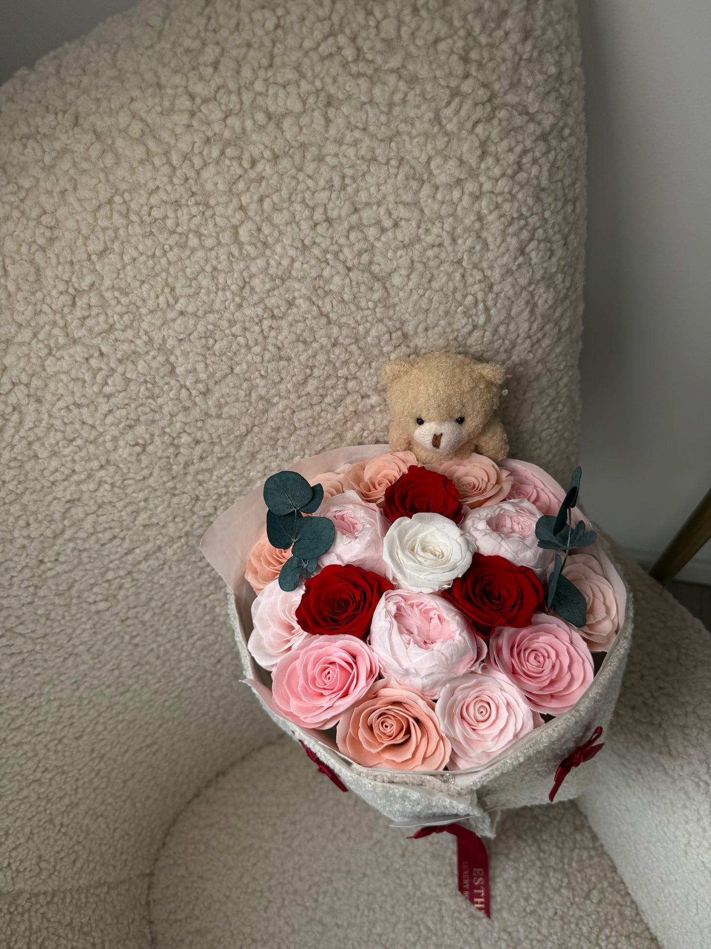 Forever Teddy Luxury - Buchet flori criogenate