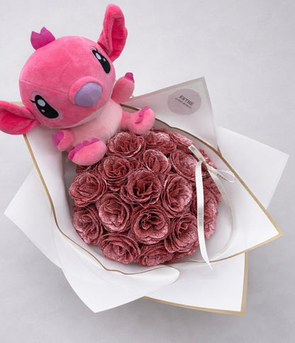 Stitch Glitter Roses Bouquet - Buchet trandafiri sclipici Stitch