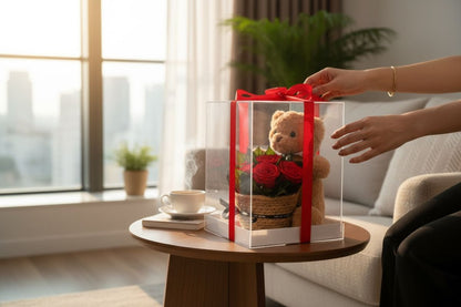 Luxus-Teddybär-Box – 5 Premium-Kryorosas