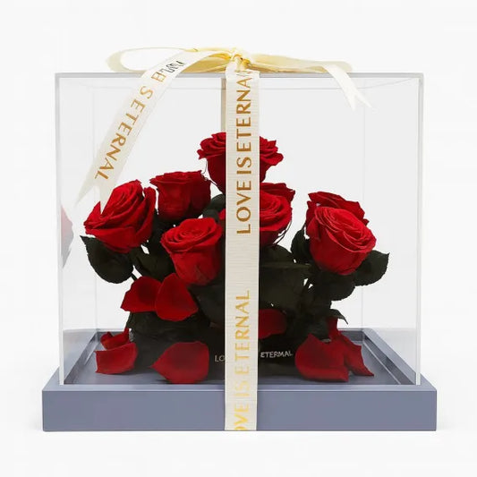 Cutie Luxury Roses - 9 Trandafiri Criogenati Premium