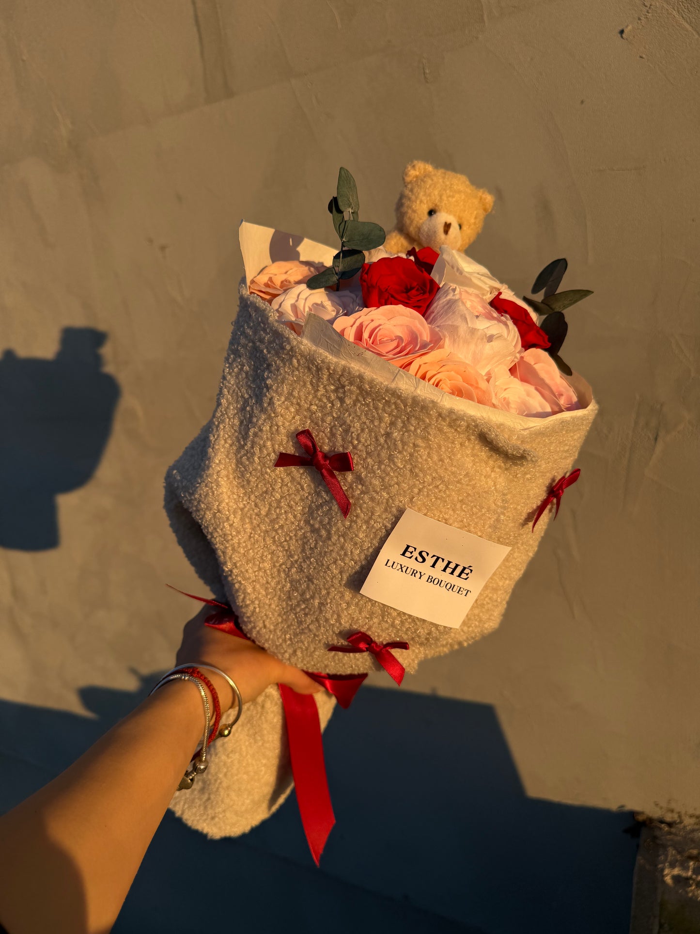 Forever Teddy Luxury - Buchet flori criogenate