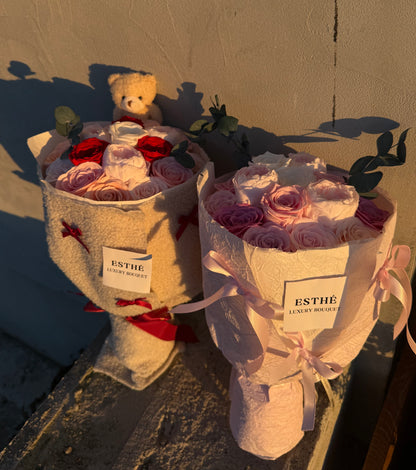 Forever Teddy Luxury - Buchet flori criogenate
