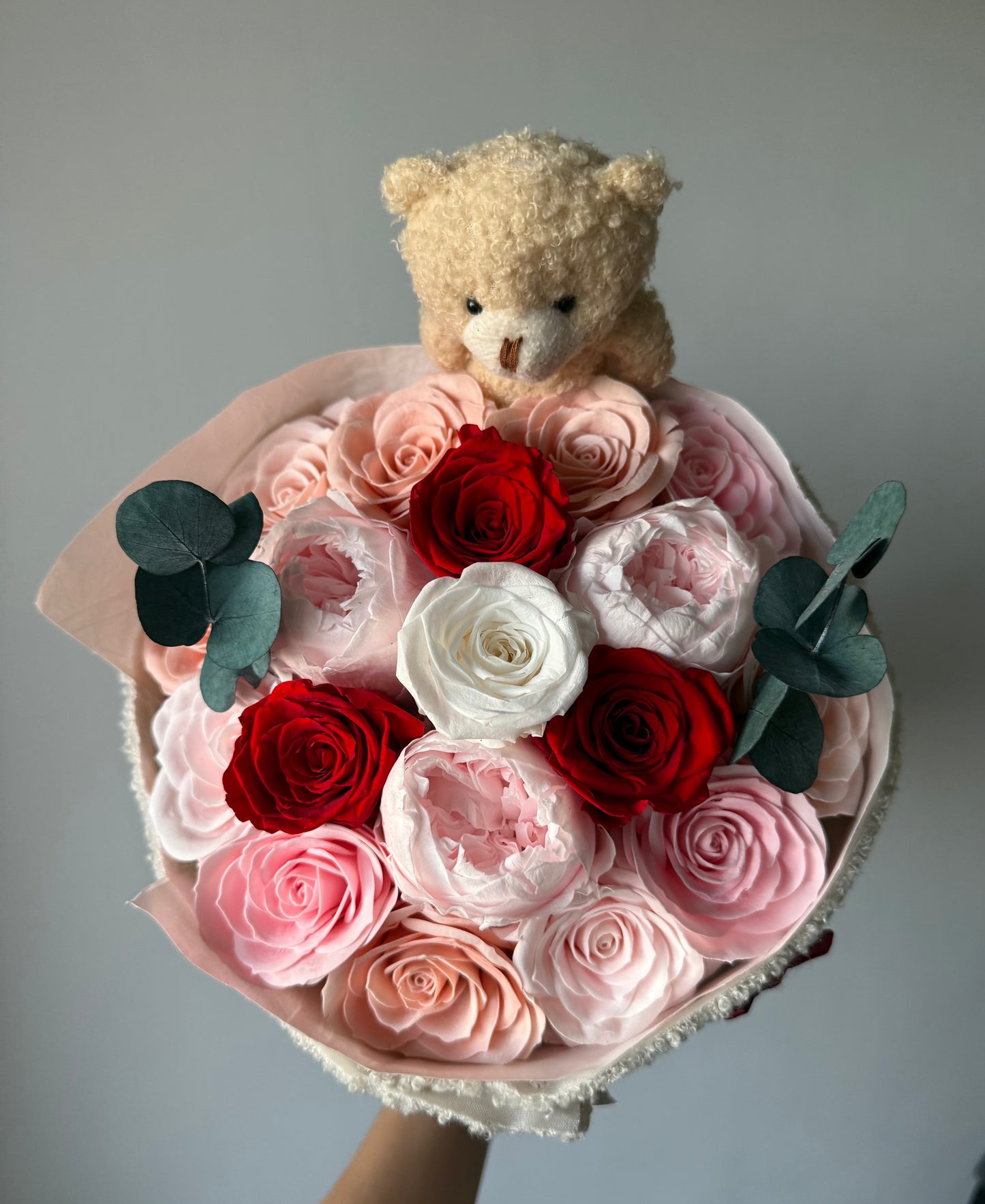 Forever Teddy Luxury - Buchet flori criogenate