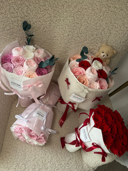 Forever Teddy Luxury - Buchet flori criogenate