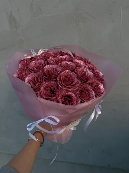 Diamond Bloom Luxury ESTHÉ - Buchet trandafiri sclipici