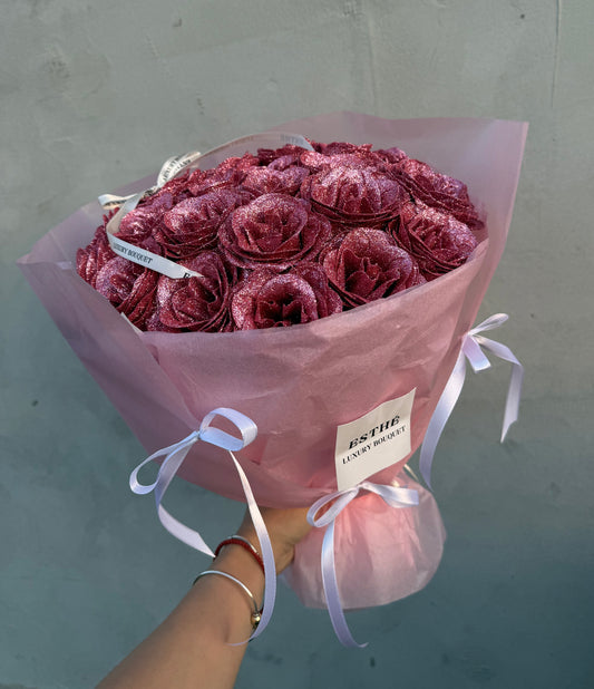 Diamond Bloom Luxury ESTHÉ - Buchet trandafiri sclipici