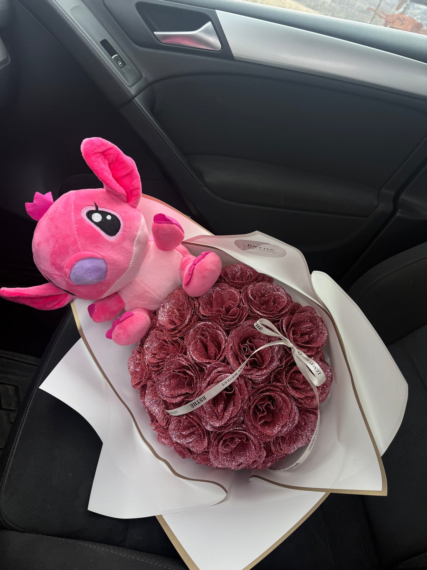 Stitch Glitter Roses Bouquet - Buchet trandafiri sclipici Stitch