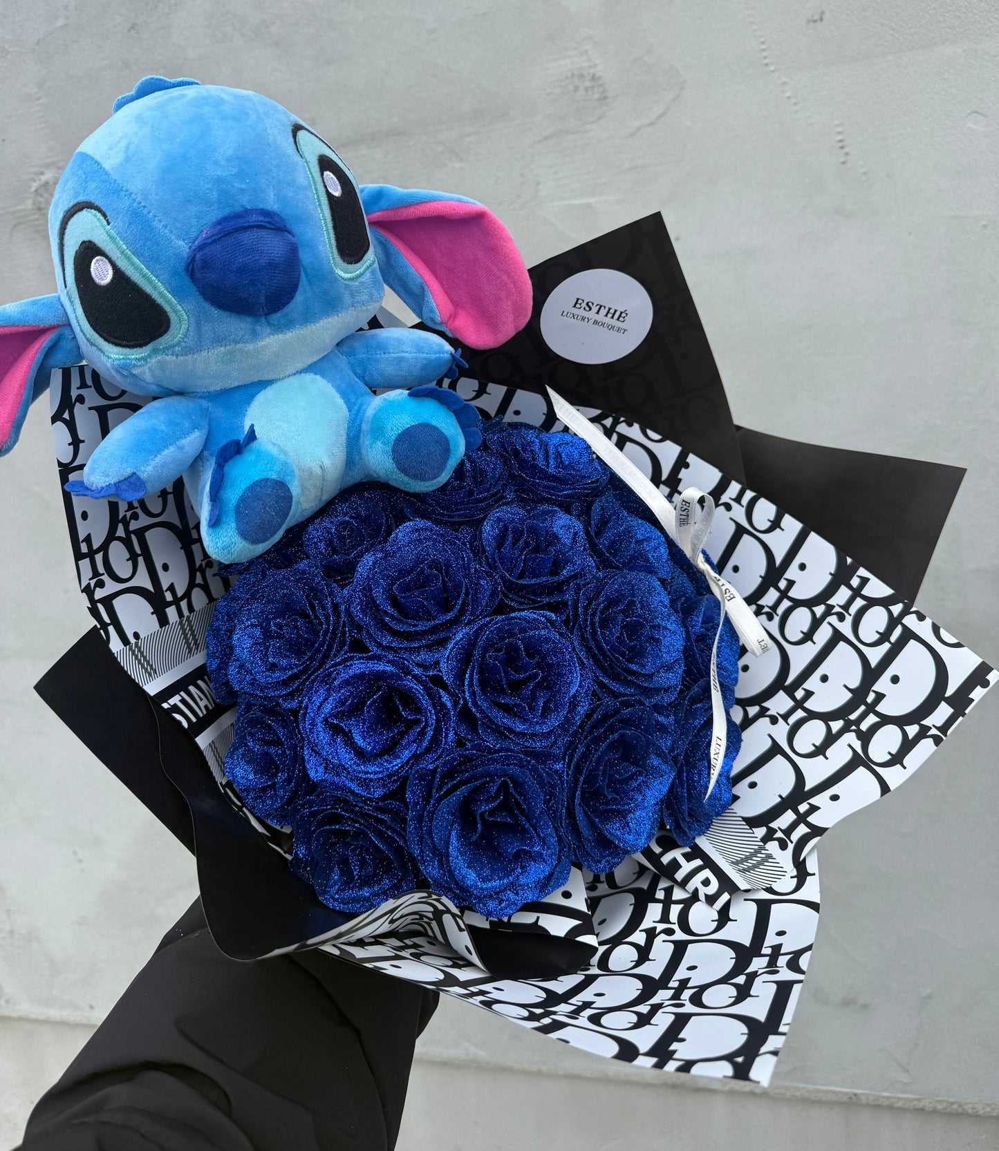 Stitch Glitter Roses Bouquet - Buchet trandafiri sclipici Stitch