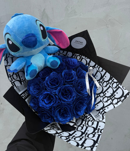 Stitch Glitter Roses Bouquet - Buchet trandafiri sclipici Stitch