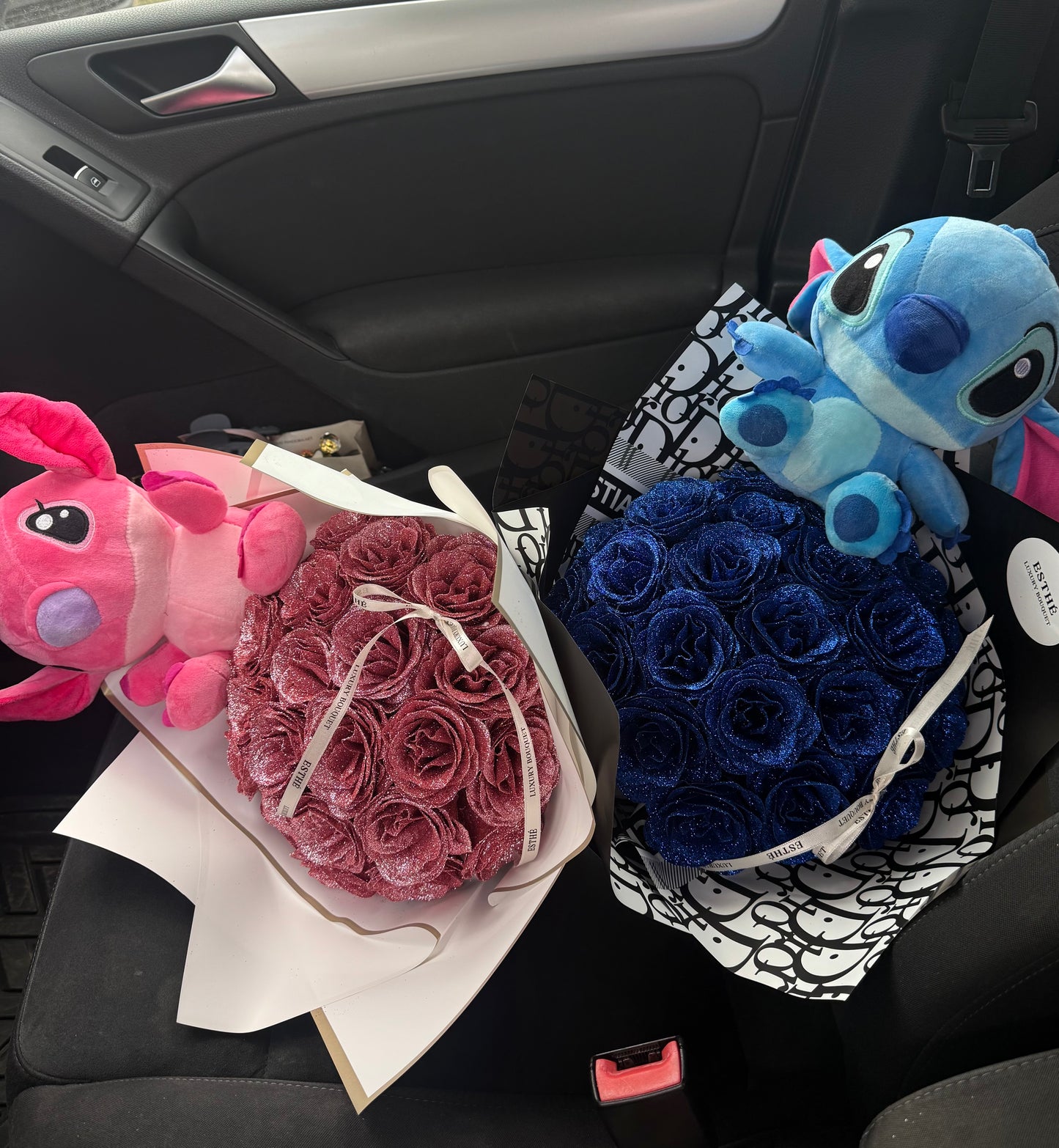 Stitch Glitter Roses Bouquet - Buchet trandafiri sclipici Stitch