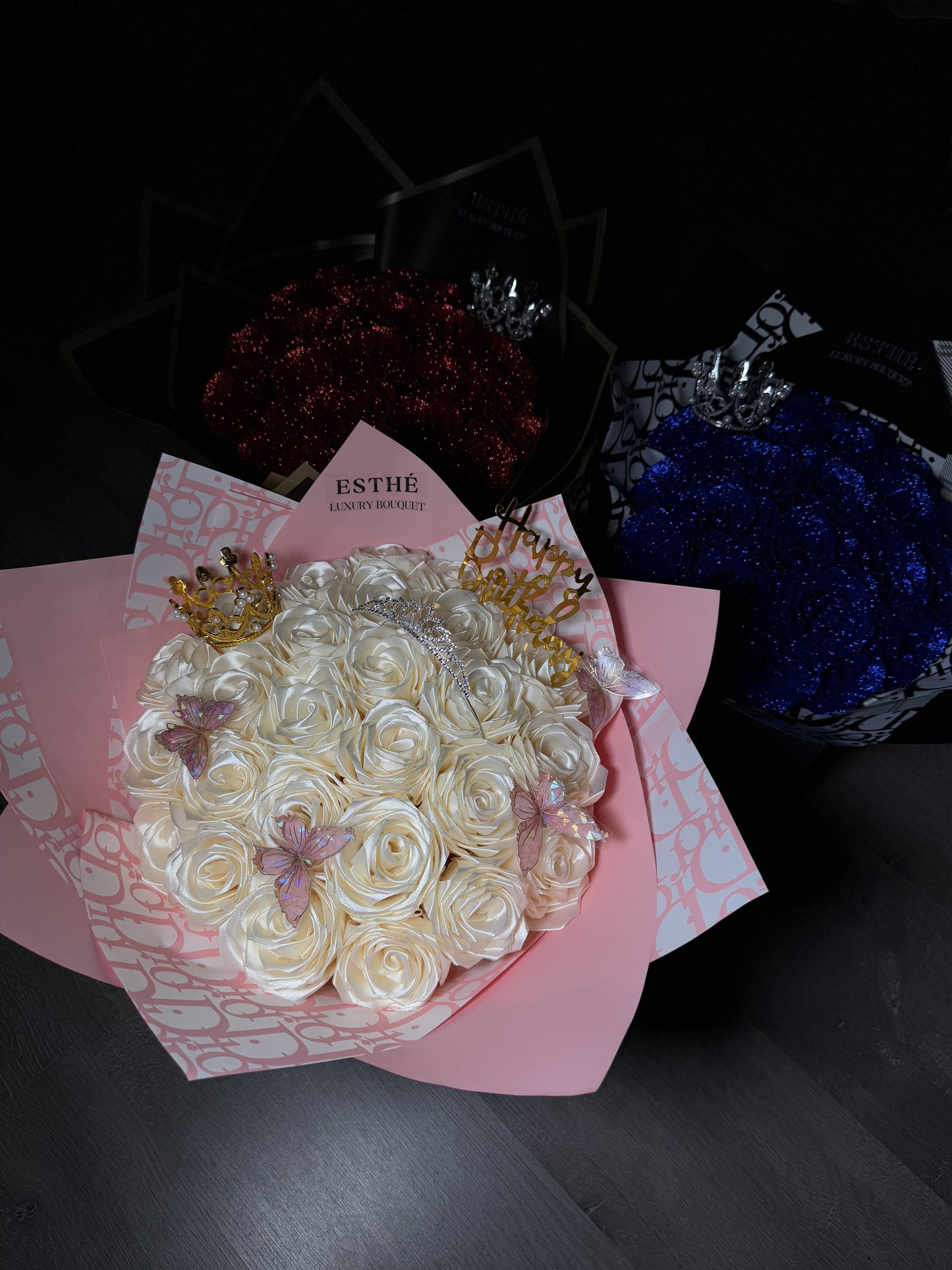 The Royal Satin Roses Bouquet