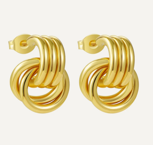 Knot Gold Earrings - Cercei ESTHE