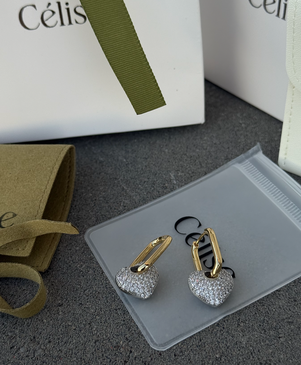 Crystal Love Earrings - Cercei Célise